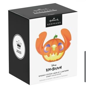 *NWT* Hallmark 2025 Disney Lilo & Stitch Spooky Stitch Jack-o'-Lantern Ornament